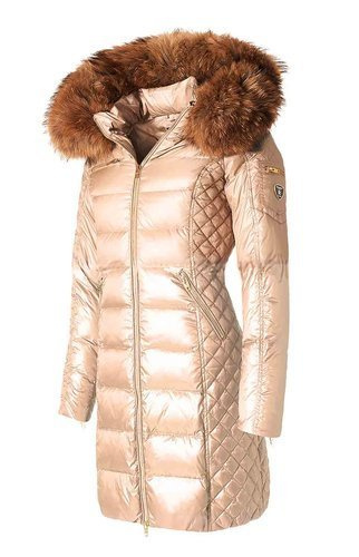 ROCKANDBLUE CIARA 90 cm - Dámsky páperový kabát s kapucňou vo veľmi úzkom strihu