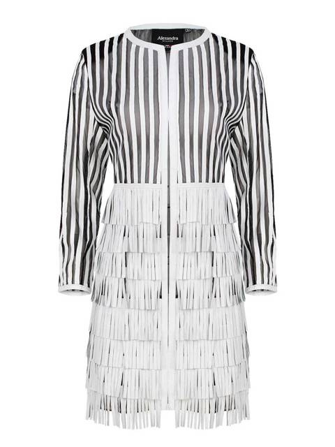 ALEXANDRA MILANO FRINGE COAT - ručne vyrobená kožená bunda so strapcami