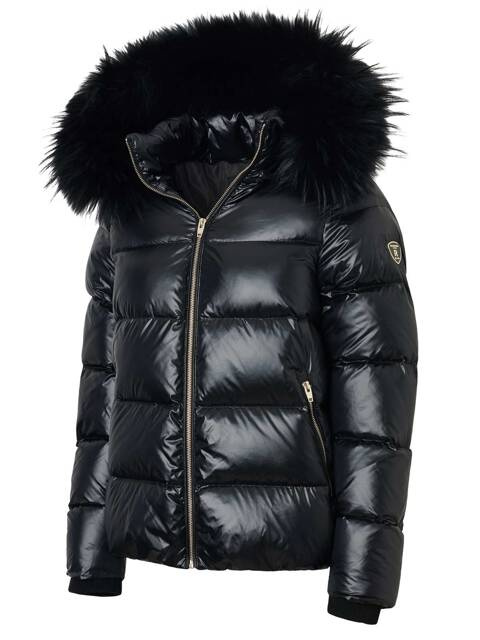 ROCKANDBLUE SASSY 72 cm - Dámska páperová bunda s kožušinovou kapucňou