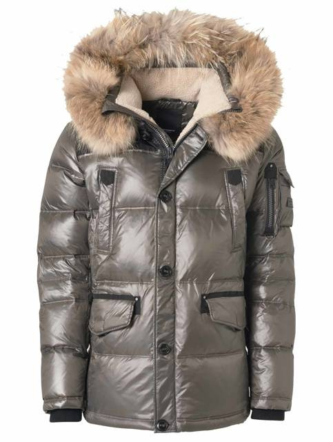 Rockandblue VIGGO II 81 cm - pánska zimná bunda s ovčou kožušinou a kapucňou