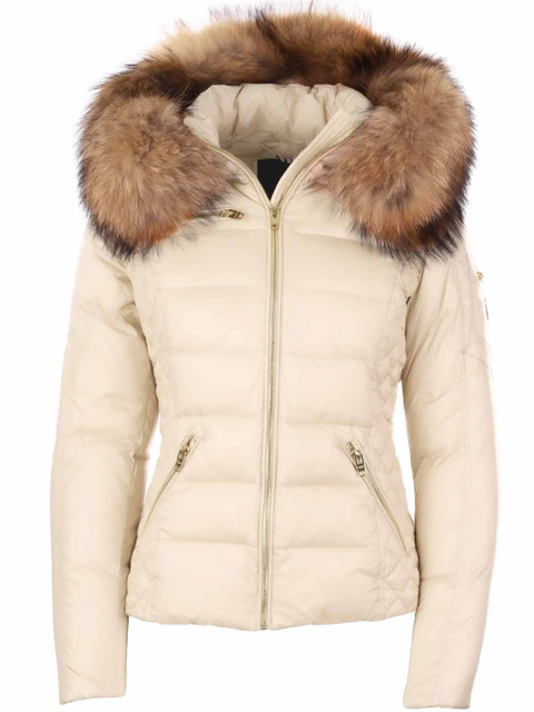 ROCKANDBLUE RITA 63 cm – Krátka péřová bunda s veľmi úzkym strihom z mierne lesklej látky