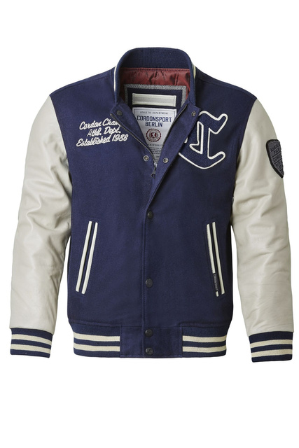 CORDON TEAM JACKET NAVY WHITE - legendárna pánska študentská bunda