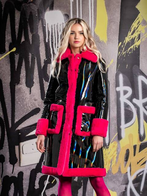 LOCO LUXO Kabát z umelej kožušiny