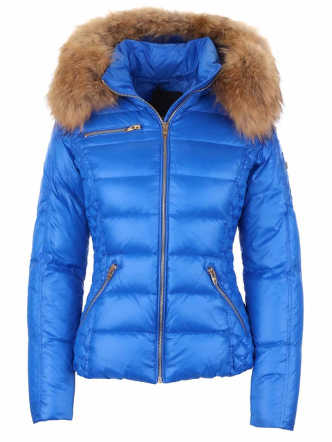 ROCKANDBLUE RITA 63 cm – Krátka péřová bunda s veľmi úzkym strihom z mierne lesklej látky