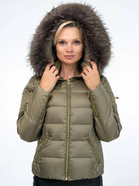 ROCKANDBLUE RITA 63 cm – Krátka péřová bunda s veľmi úzkym strihom z mierne lesklej látky